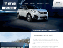 Tablet Screenshot of peugeot-dero.be